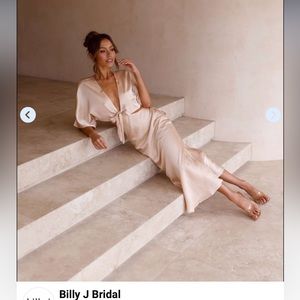 Billy J Bridal Women's Cream Midi Dress